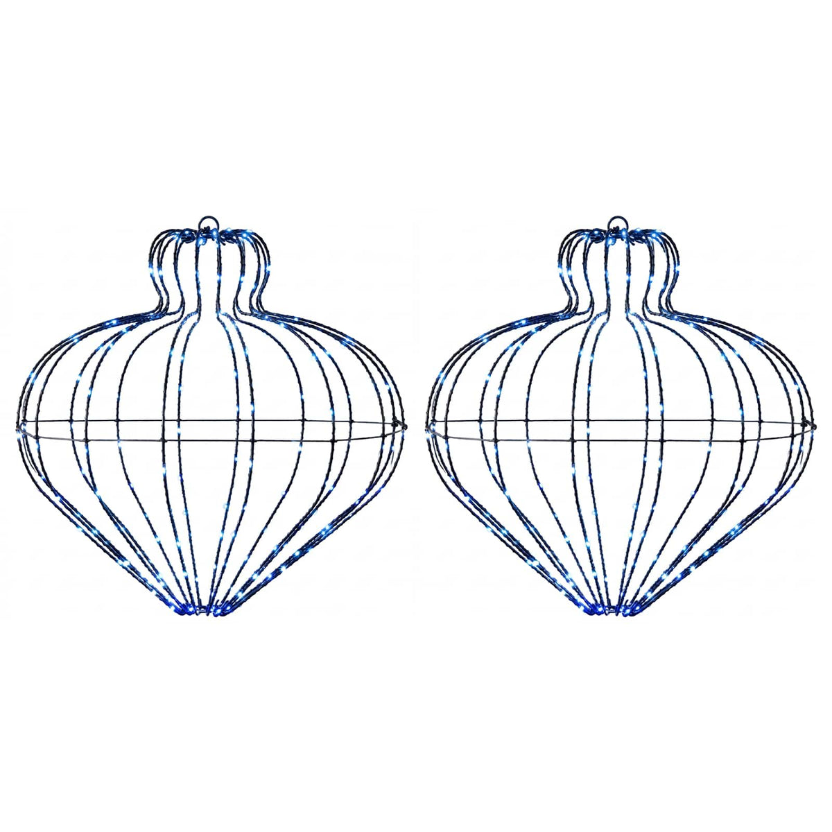 Christmas Finial Light 2 pcs 384 LEDs Blue Dia. 40 x 40 cm