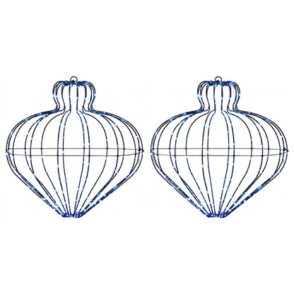 Christmas Finial Light 2 pcs 384 LEDs Blue Dia. 40 x 40 cm