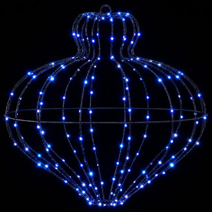 Christmas Finial Light 2 pcs 384 LEDs Blue Dia. 40 x 40 cm