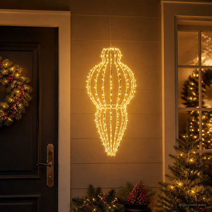 Christmas Finial Light 320 LEDs Warm White Dia. 40 x 75 cm