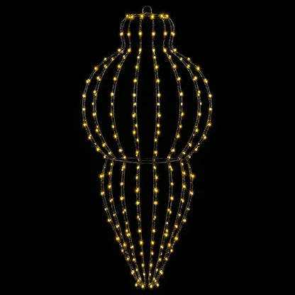 Christmas Finial Light 320 LEDs Warm White Dia. 40 x 75 cm