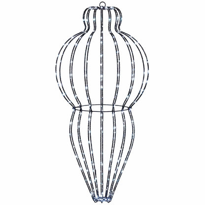 Christmas Finial Light 320 LEDs Cold White Dia. 40 x 75 cm
