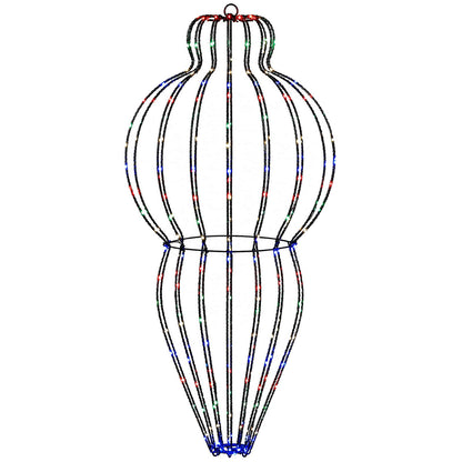 Christmas Finial Light 320 LEDs Multicolour Dia. 40 x 75 cm