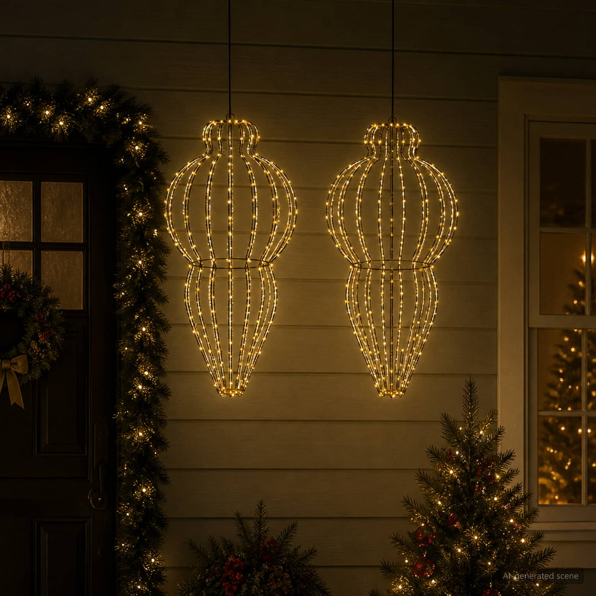 Christmas Finial Light 2 pcs 640 LEDs Warm White