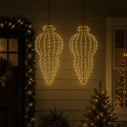 Christmas Finial Light 2 pcs 640 LEDs Warm White