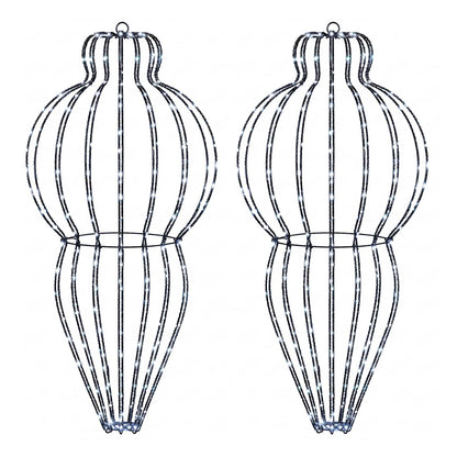 Christmas Finial Light 2 pcs 640 LEDs Cold White