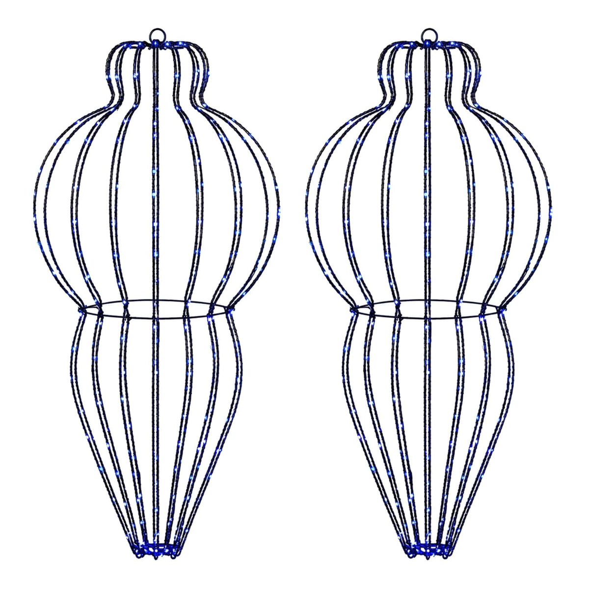 Christmas Finial Light 2 pcs 640 LEDs Blue Dia. 40 x 75 cm