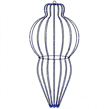 Christmas Finial Light 2 pcs 640 LEDs Blue Dia. 40 x 75 cm