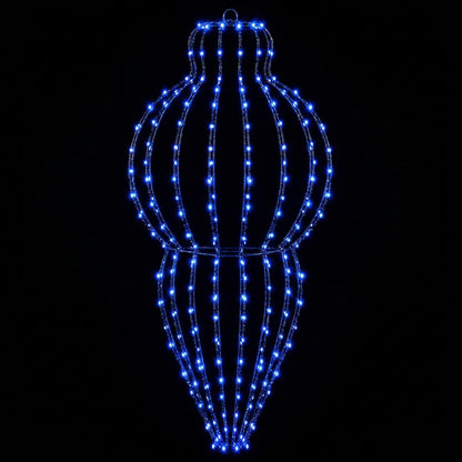 Christmas Finial Light 2 pcs 640 LEDs Blue Dia. 40 x 75 cm
