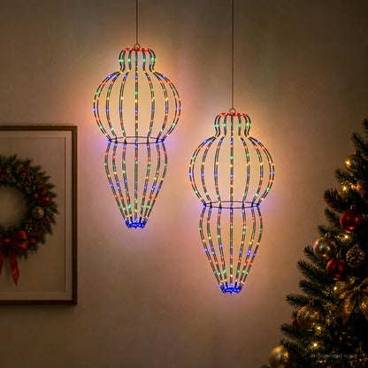 Christmas Finial Light 2 pcs 640 LEDs Multicolour Ø 40 x 75 cm