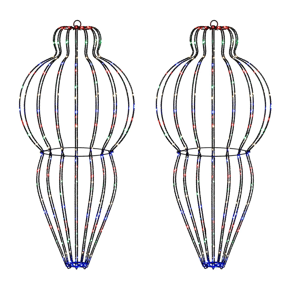 Christmas Finial Light 2 pcs 640 LEDs Multicolour Ø 40 x 75 cm