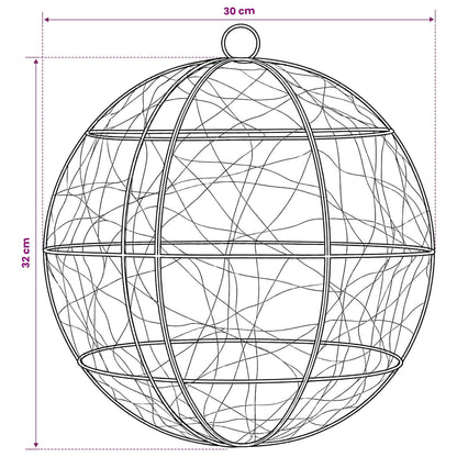 Christmas Finial Light 300 LEDs Warm White Diameter 30 x 32 cm