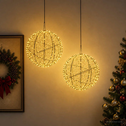 Christmas Finial Light 2 pcs 1000 LEDs Warm White Ø 40 x 42 cm