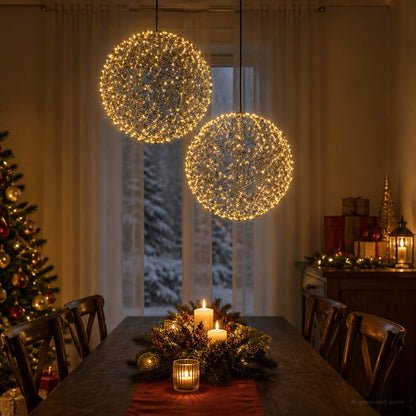 Christmas Finial Light 2 pcs 1000 LEDs Warm White Ø 40 x 42 cm