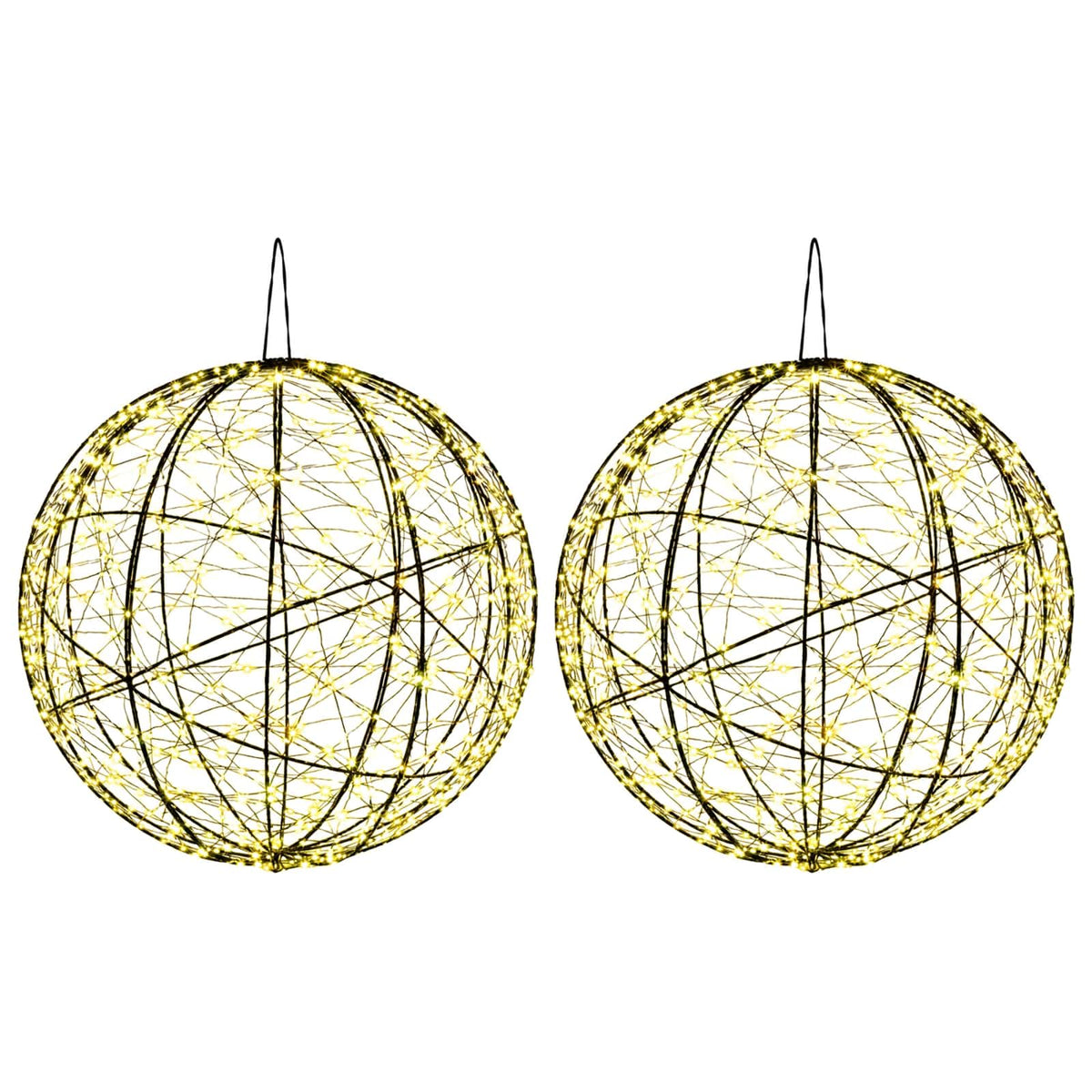 Christmas Finial Light 2 pcs 1000 LEDs Warm White Ø 40 x 42 cm