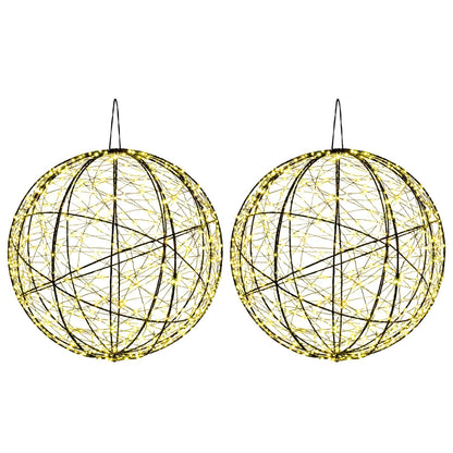 Christmas Finial Light 2 pcs 1000 LEDs Warm White Ø 40 x 42 cm