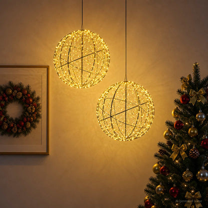 Christmas Finial Light 2 pcs 1500 LEDs Warm White