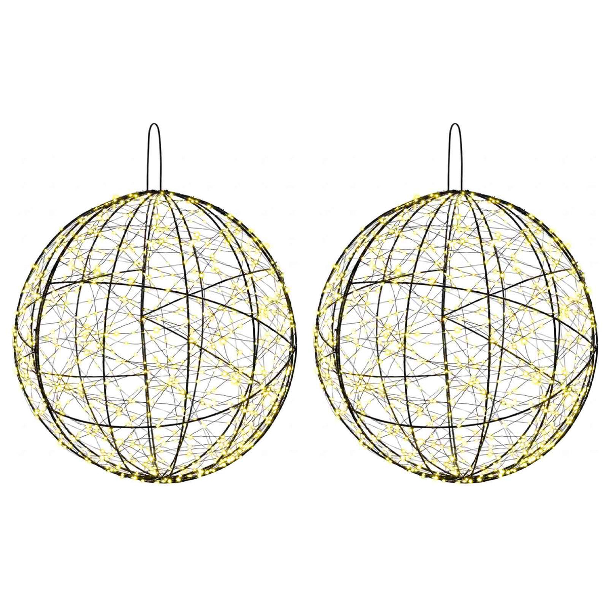 Christmas Finial Light 2 pcs 1900 LEDs Warm White Ø 60 x 63 cm