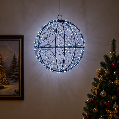 Christmas Finial Light 200 LEDs Cold White Diameter 20 x 22 cm