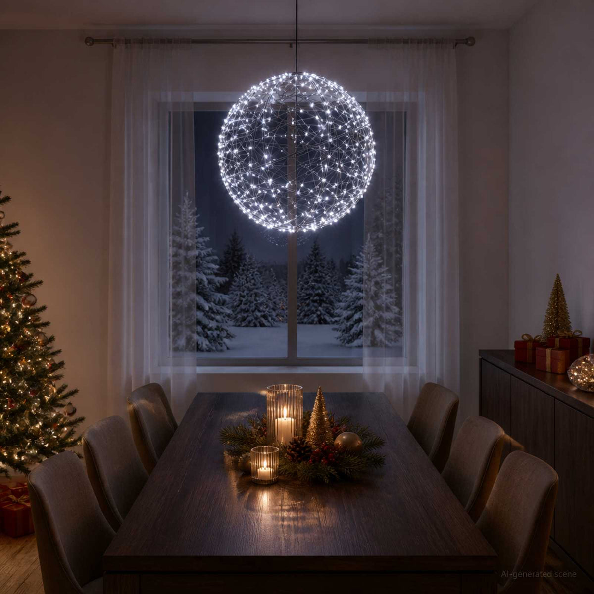 Christmas Finial Light 750 LEDs Cold White Ø 50 x 52 cm
