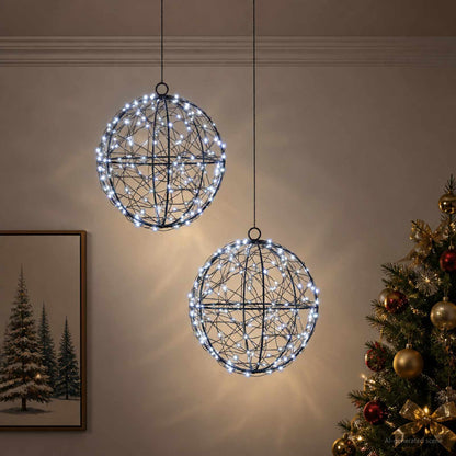 Christmas Finial Light 2 pcs 400 LEDs Cold White