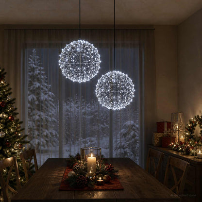 Christmas Finial Light 2 pcs 600 LEDs Cold White