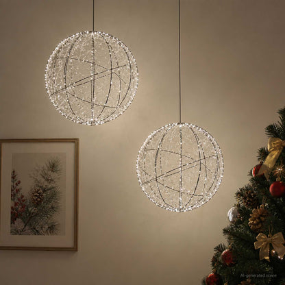 Christmas Finial Light 2 pcs 1000 LEDs Cold White Ø 40 x 42 cm