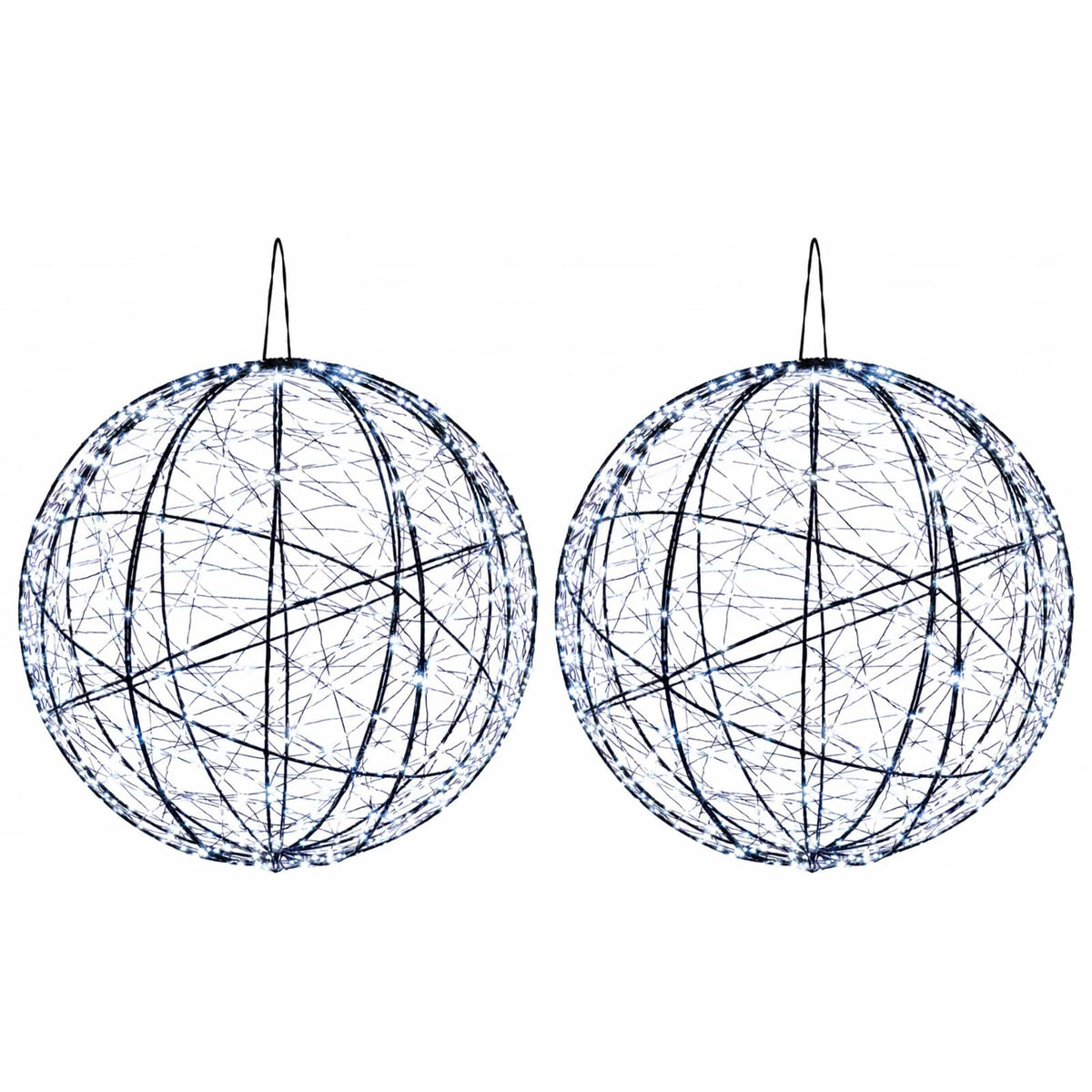 Christmas Finial Light 2 pcs 1000 LEDs Cold White Ø 40 x 42 cm