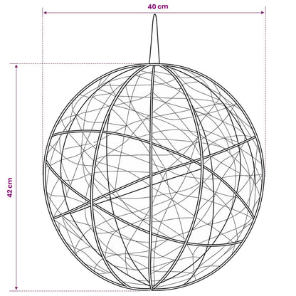 Christmas Finial Light 2 pcs 1000 LEDs Cold White Ø 40 x 42 cm