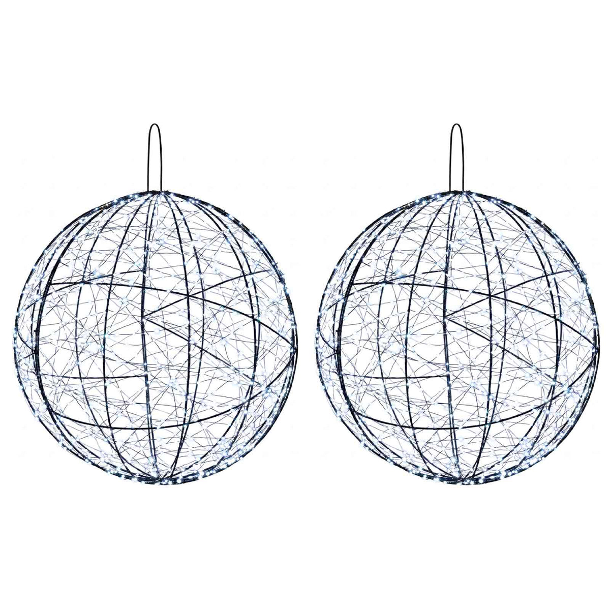 Christmas Finial Light 2 pcs 1900 LEDs Cold White Ø 60 x 63 cm