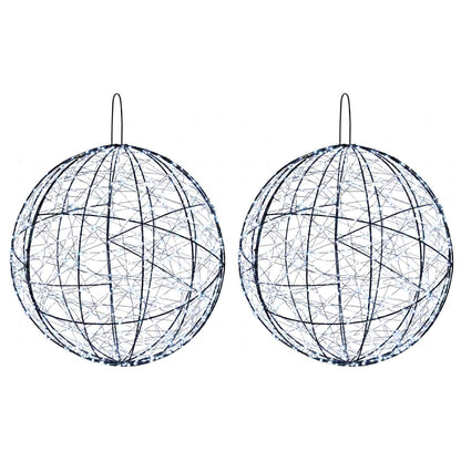 Christmas Finial Light 2 pcs 1900 LEDs Cold White Ø 60 x 63 cm