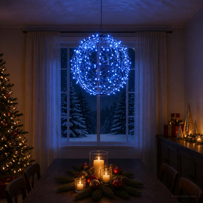 Christmas Finial Light 200 LEDs Blue Diameter 20 x 22 cm