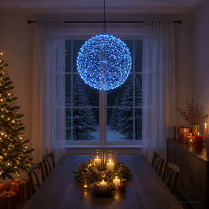 Christmas Finial Light 950 LEDs Blue Diameter 60 x 63 cm
