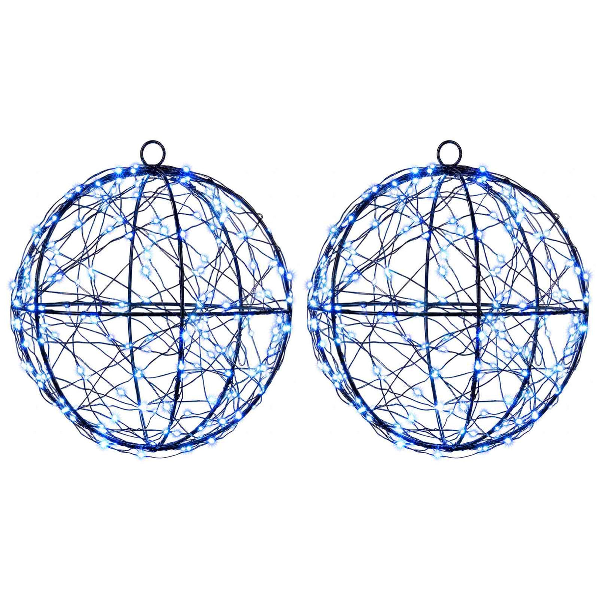 Christmas Finial Light 2 pcs 400 LEDs Blue Diameter 20 x 22 cm
