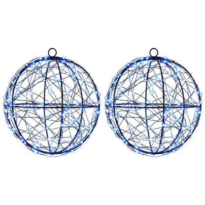 Christmas Finial Light 2 pcs 400 LEDs Blue Diameter 20 x 22 cm