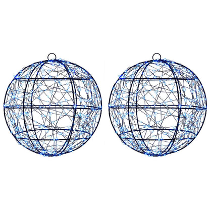 Christmas Finial Light 2 pcs 600 LEDs Blue Diameter 30 x 32 cm