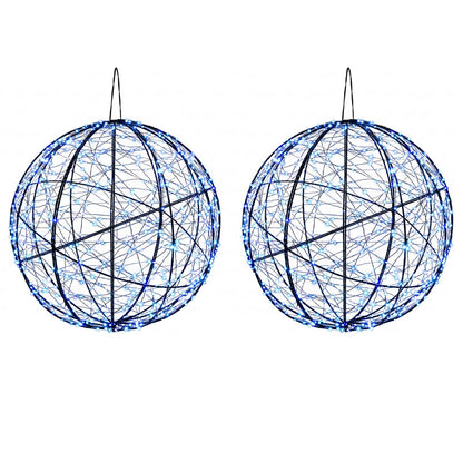 Christmas Finial Light 2 pcs 1500 LEDs Blue Diameter 50 x 52 cm