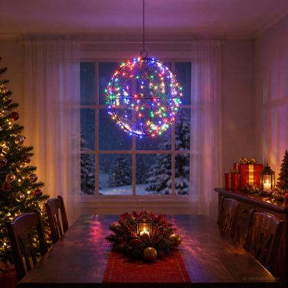 Christmas Finial Light 200 LEDs Multicolour Diameter 20 x 22 cm