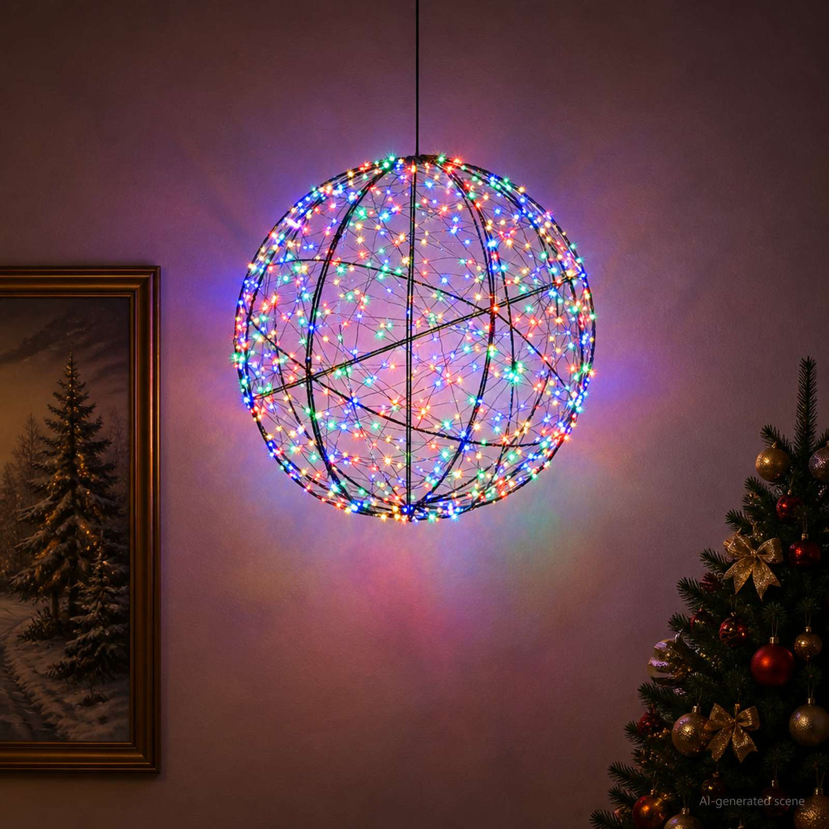 Christmas Finial Light 750 LEDs Multicolour Diameter 50 x 52 cm