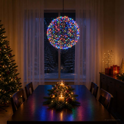 Christmas Finial Light 750 LEDs Multicolour Diameter 50 x 52 cm