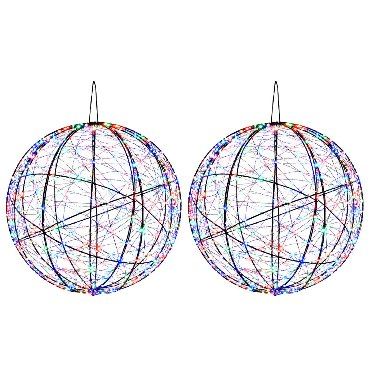 Christmas Finial Light 2 pcs 1900 LEDs Multicolour Ø 60 x 63 cm