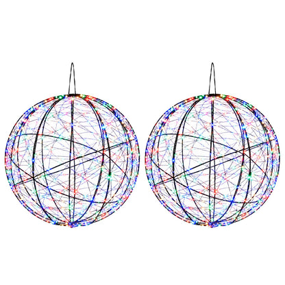 Christmas Finial Light 2 pcs 1900 LEDs Multicolour Ø 60 x 63 cm