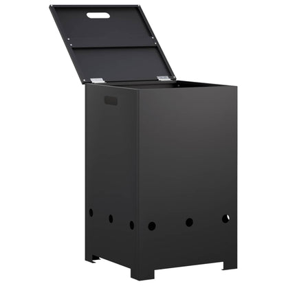 Propane Tank Cover 40 x 40 x 66 cm Steel Black