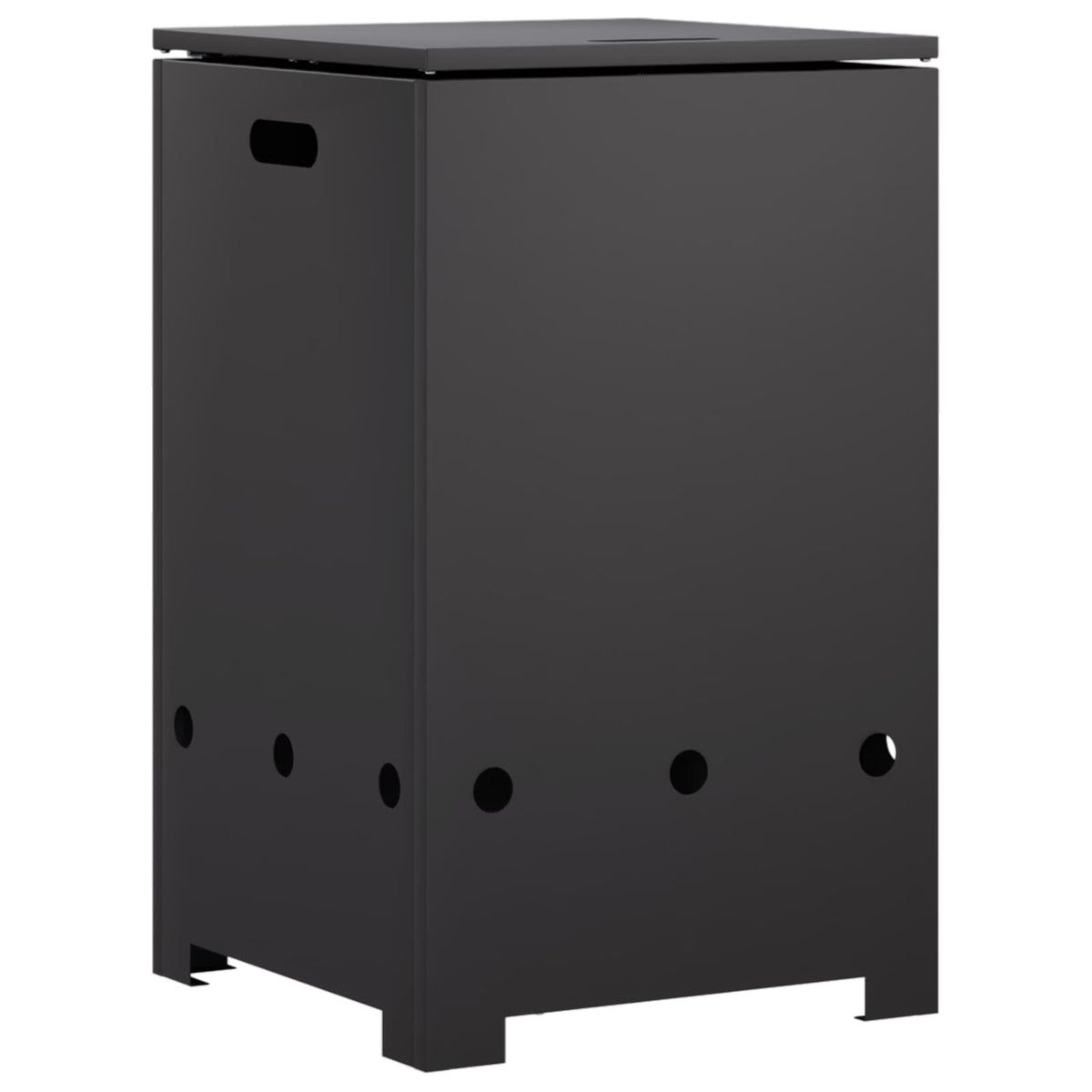 Propane Tank Cover 40 x 40 x 66 cm Steel Black
