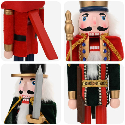 Christmas Nutcracker TURKU 4 pcs Red and Black 38 cm