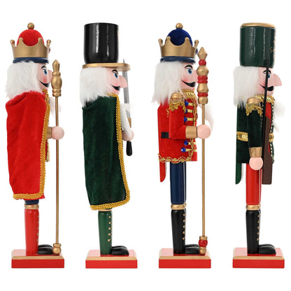Christmas Nutcracker TURKU 4 pcs Red and Black 38 cm