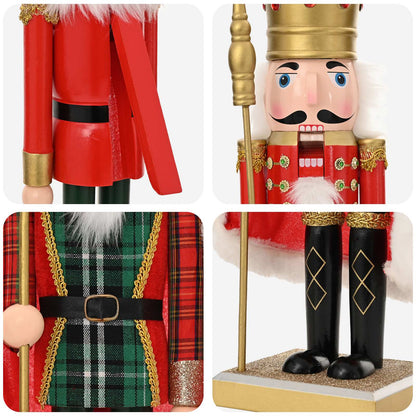 Christmas Nutcracker TURKU 2 pcs Red and Black 50 cm