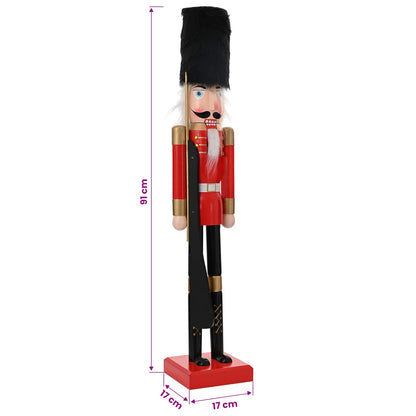 Christmas Nutcracker TURKU Red and Black 91 cm