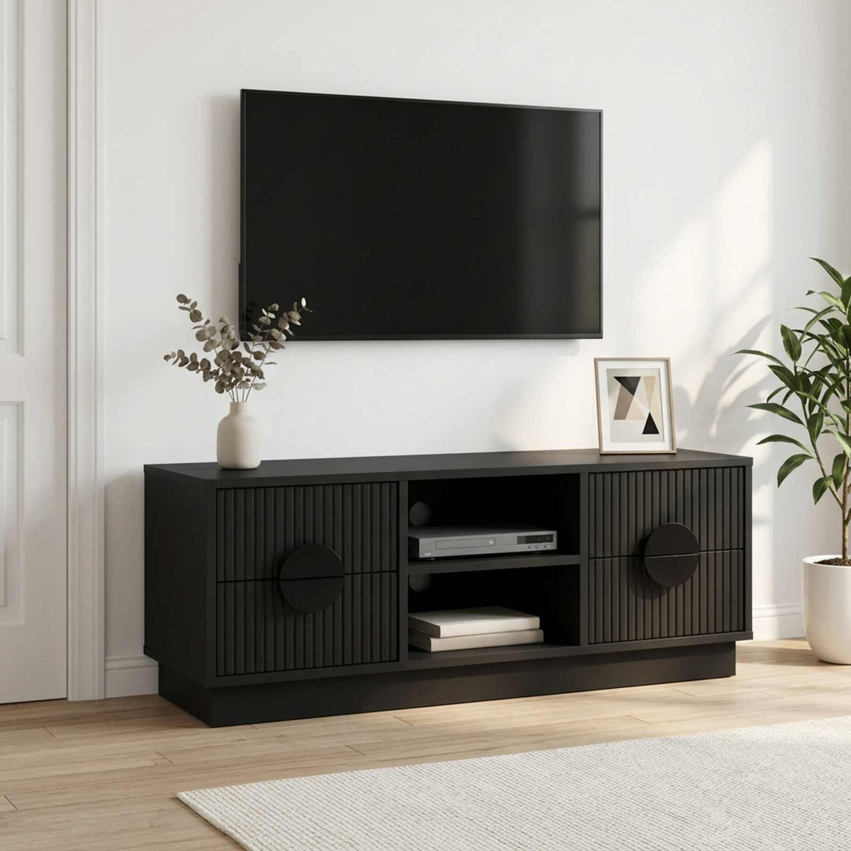 TV Cabinet VENRAY 101 x 36.5 x 40 cm Black