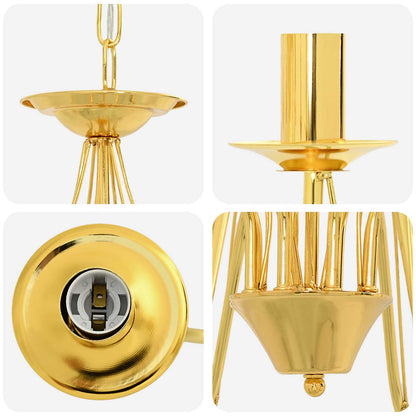Adjustable Chandelier E14 Metal Gold Ø 78 x 101 cm